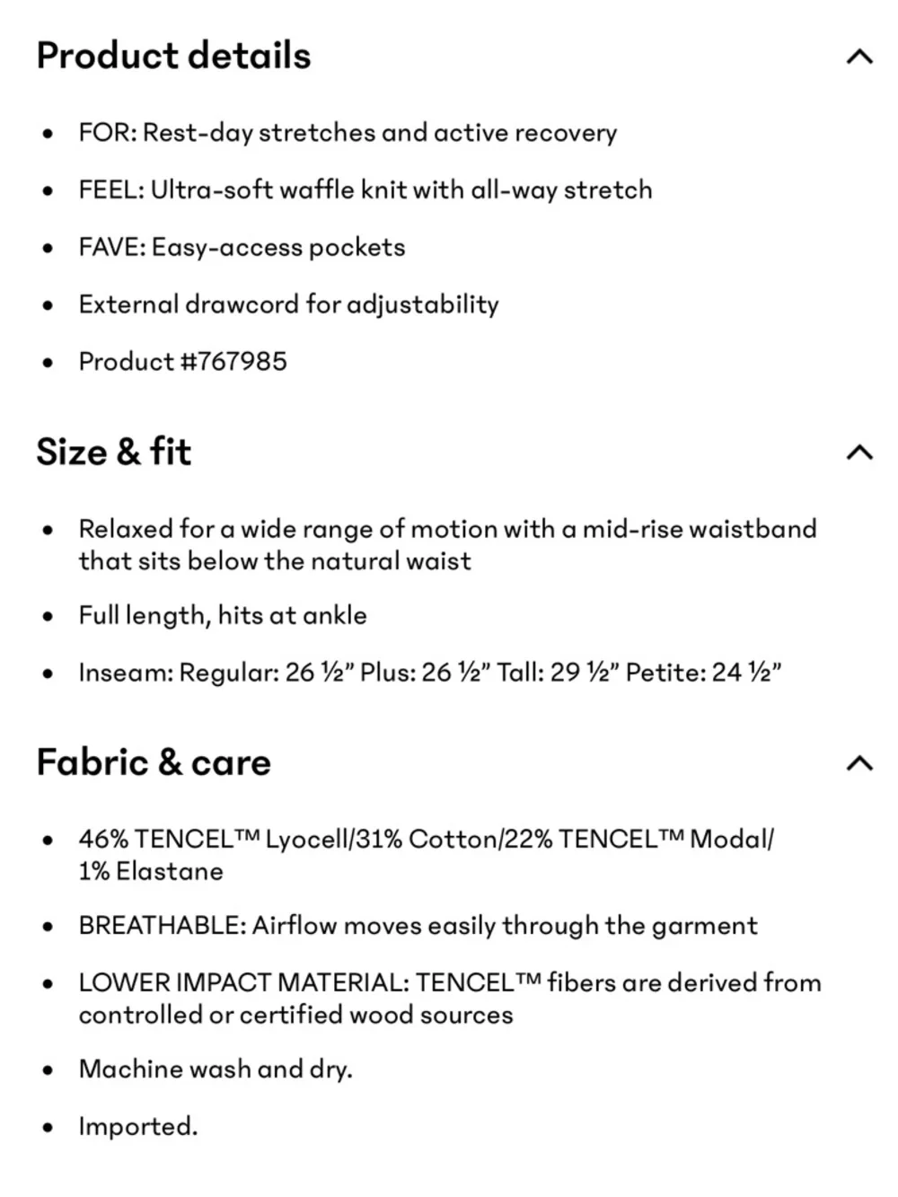 Athleta Black Waffle Waistband Joggers - Picture 8 of 8